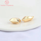 6PCS 11.5x20MM Brass Flower Pendants 24K Plated DIY Jewelry Accessories