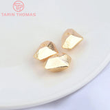 6PCS 11.5x20MM Brass Flower Pendants 24K Plated DIY Jewelry Accessories