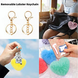 Colorful Pom Poms Ball Set with Jump Rings and Key Chains