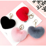 Colorful Pom Poms Ball Set with Jump Rings and Key Chains