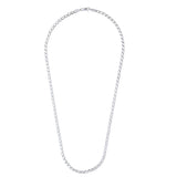 925 Sterling Silver Fancy Cable Chain Necklace for Men