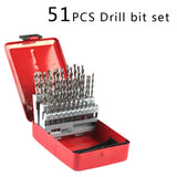 51PCS HSS Cobalt Drill Bits Set for Hard Metal, Stainless Steel, Cast Iron