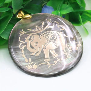 51mm Abalone Paua Sea Pearl Shells Pendant Flower DIY Jewelry Making