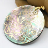 51mm Abalone Paua Sea Pearl Shells Pendant Flower DIY Jewelry Making