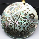 51mm Abalone Paua Sea Pearl Shells Pendant Flower DIY Jewelry Making