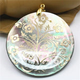 51mm Abalone Paua Sea Pearl Shells Pendant Flower DIY Jewelry Making
