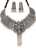 Stylish Traditional Oxidised Necklace Jewellery Set for Women