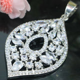 Big Pink Morganite Sapphire Silver Pendant for Mom Gift