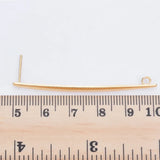 14K Plated Brass Long Pattern Stud Earrings for DIY Jewelry Making
