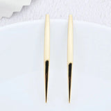 14K Plated Brass Long Pattern Stud Earrings for DIY Jewelry Making