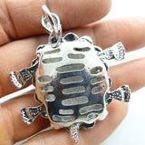 Abalone Shell Carved Turtle Pendant Necklace