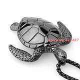 Men's Sea Turtle Pendant Stainless Steel Necklace Chain Jewelry Gift