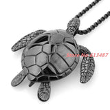 Men's Sea Turtle Pendant Stainless Steel Necklace Chain Jewelry Gift