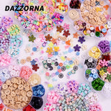 520Pcs Mixed Heart/Star Shape Polymer Clay Loose Beads DIY Jewelry Making