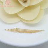 50-100PCS 18-40MM 24K Plated Brass Ball Pins for DIY Jewelry Accessories