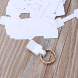 52Pcs Blank Paper Tags Jewelry Display Cards Labels Rectangle Stickers