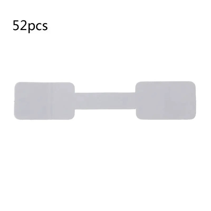 52Pcs Blank Paper Tag Labels Jewelry Display Cards Rectangle Stickers