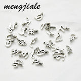 Tibetan Silver A-Z Letter Charms for DIY Necklace 10*7mm
