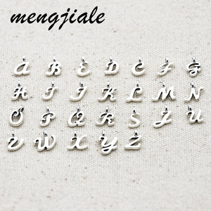 Tibetan Silver A-Z Letter Charms for DIY Necklace 10*7mm