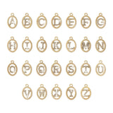 52pcs Rhinestone Alphabet A-Z Charms Golden Letter Alloy for DIY Jewelry Making