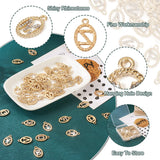 52pcs Rhinestone Alphabet A-Z Charms Golden Letter Alloy for DIY Jewelry Making