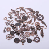 52pcs Vintage Metal Steampunk Charms Pendants DIY Accessories