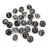 52pcs Enamel A-Z Alphabet Snap Buttons for 12mm Ginger Button Snap Bracelet