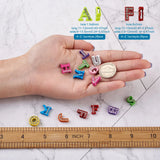 52pcs Mixed Zinc Alloy A Rhinestone Letter Slide Charms A~Z