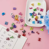 52pcs Mixed Zinc Alloy A Rhinestone Letter Slide Charms A~Z
