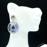 Tanzanite Pink Kunzite CZ Silver Earrings for Women Engagement