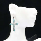 Green Tsavorite Garnet Aquamarine CZ 925 Silver Earrings