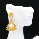 Anniversary Long Jewelry Set with Created Citrine CZ in 14k Silver