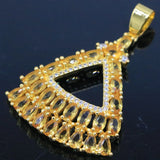 Anniversary Long Jewelry Set with Created Citrine CZ in 14k Silver