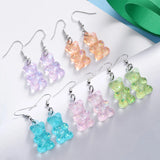 Fruit Cartoon Bear Animals Hanging Earrings for Girls Kids Funny Jewelry Gift