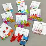 Fruit Cartoon Bear Animals Hanging Earrings for Girls Kids Funny Jewelry Gift