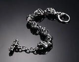 53g 316L Stainless Steel Biker Skull Bracelet 8mm 8.26'' XMAS