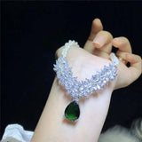 Women's CZ-inlaid Pearl Bracelet Buckle, Necklace & Sweater Chain Connector