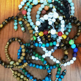 Natural Rose Quartz Mala Necklace - 54 Beads Hand-Knotted Prayer Beads