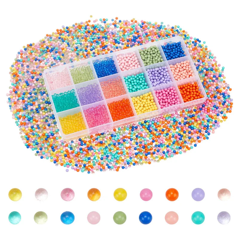 5400Pcs Candy No Hole Round Acrylic Beads for DIY Crafts