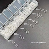 540pcs DIY Jewelry Making Findings Kit