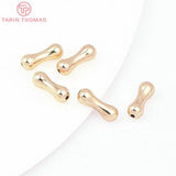 20PCS 3x9MM 24K Brass Bone Spacer Beads DIY Jewelry Accessories