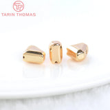 10PCS 8x5.7MM 24K Brass Diamond Spacer Beads High DIY Jewelry