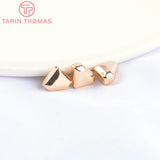 10PCS 8x5.7MM 24K Brass Diamond Spacer Beads High DIY Jewelry