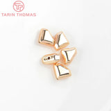 10PCS 8x5.7MM 24K Brass Diamond Spacer Beads High DIY Jewelry