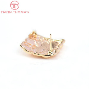 6PCS 28x27MM Brass Rhombus Stud Earrings 24K DIY Jewelry Findings