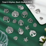 54Pcs Tibetan Alloy Pendant Mixed Shape Charms for Jewelry Making
