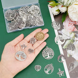 54Pcs Tibetan Alloy Pendant Mixed Shape Charms for Jewelry Making