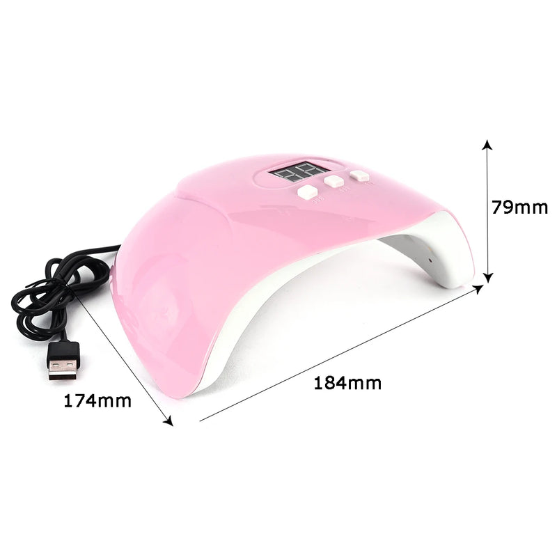 54W UV Resin Curing Machine DIY Jewelry Making Dryer Tool 18 LED Lights Nail Art