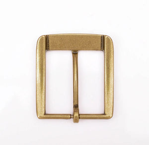 Retro Flower Carved Antique Brass Prong Pin Buckle Men Leather Belt Buckle