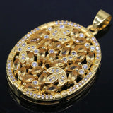 Golden Citrine CZ Pendant Earrings Set in 14K Silver for Daily Wear